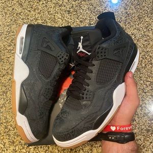 Air Jordan 4 black laser gum size 10.5 with box